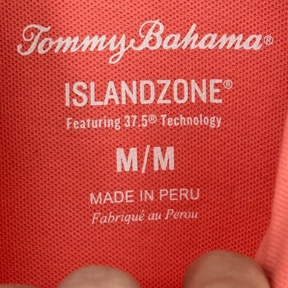 Tommy Bahama Island Zone Coral Polo Shirt mens size medium - Picture 3 of 12